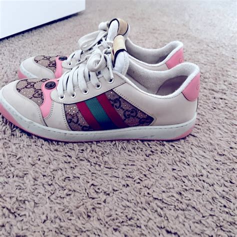 gucci screener sneakers sizing|Gucci screener sneaker with crystals.